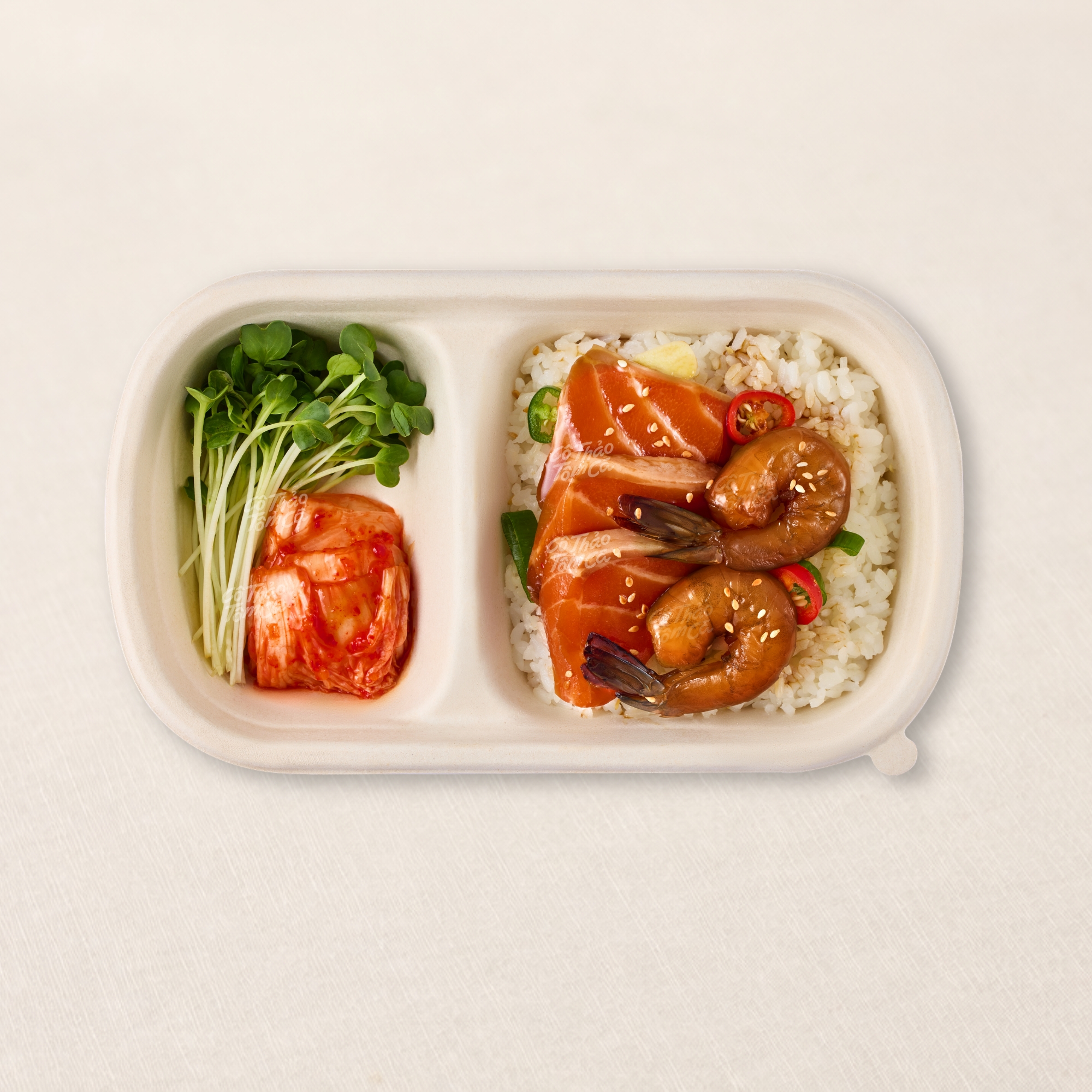 Set Cơm Cá Hồi & Tôm Ngâm Tương